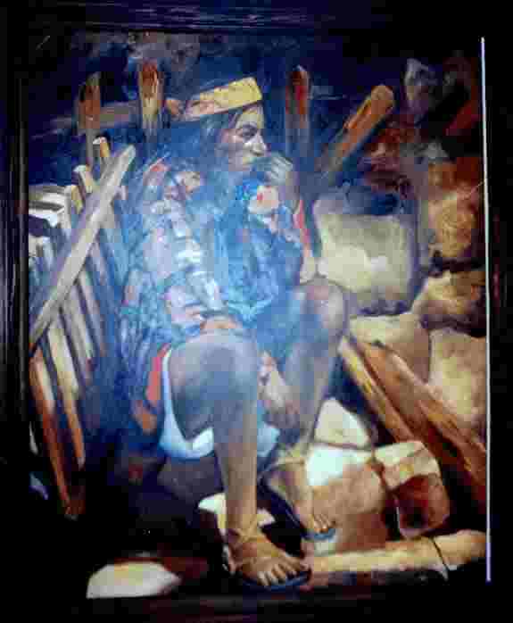 Oleo "El Tarahumara" Autor: Jos� Guerrero