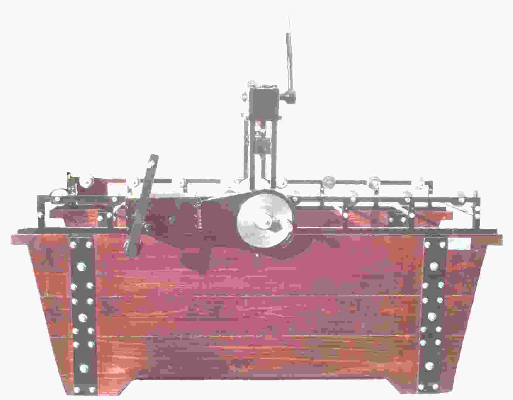 Prensa Litografica para Piedra, Modelo de Lujo 60/90. Vista Frontal.