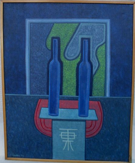 Hugo Covantes "Paisaje con botellas"