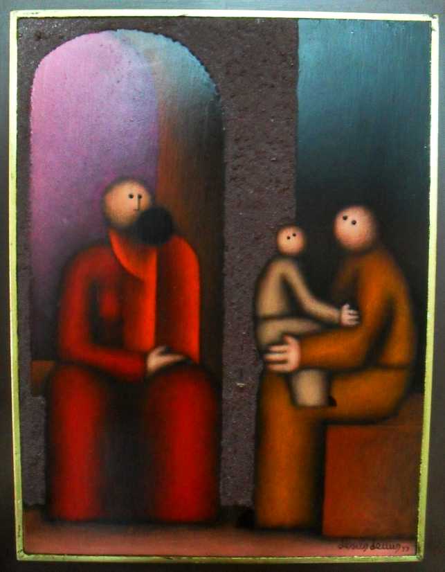 Ir a Pagina Obra JESUS LEUUS "Familia con Dos Ni�os"