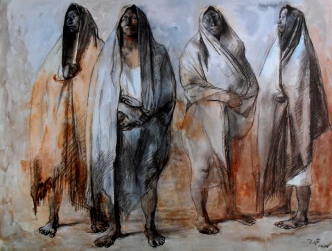 Francisco Zuniga "Grupo de mujeres de pie"